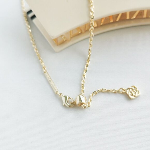 Kendra Scott Cailin Gold Golden Yellow Crystal Necklace - Picture 2 of 3